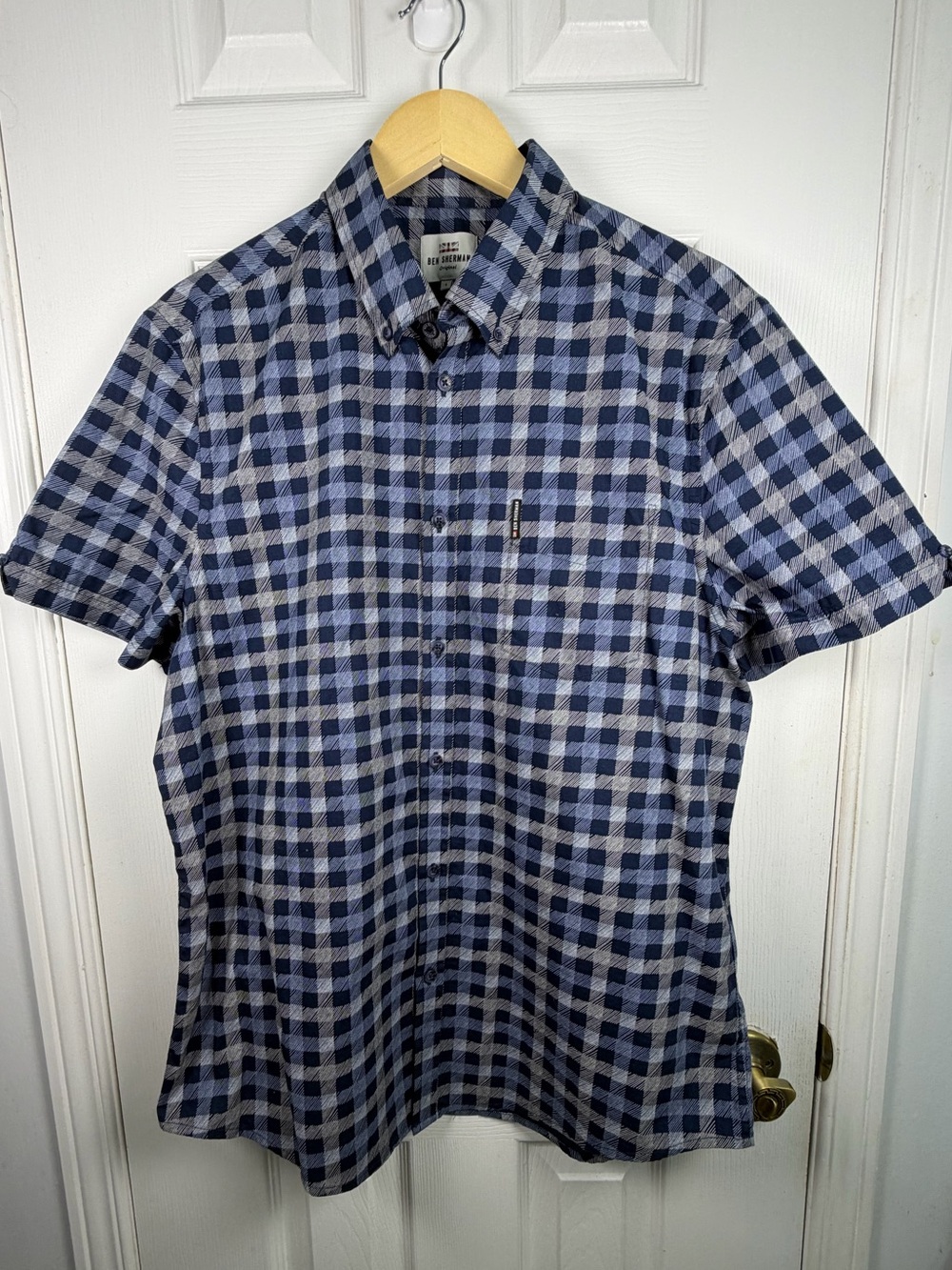Ben Sherman London Mens L Gingham Shirt Mod British Heritage Preppy Quiet Luxury
